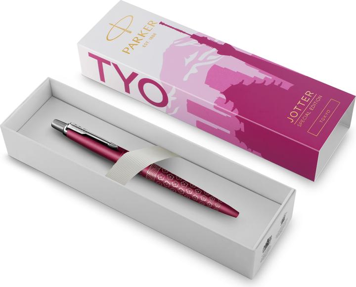 Produktbild Parker Pen Druckkugelschreiber JOTTER Tokyo, metallic-rosa Strichstärke: M, Strichfarbe: blau, Schaft aus Edels (Pink, 1 x)