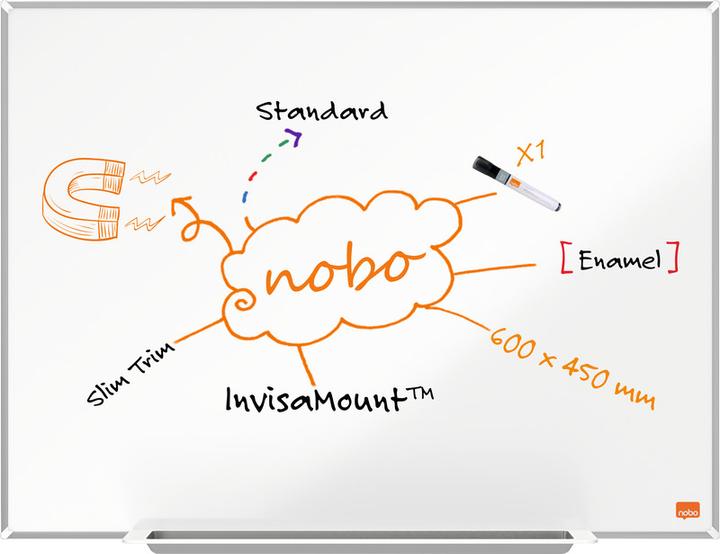 Image du produit Nobo Tableau blanc Impression Pro émaillé (60 x 45 cm)
