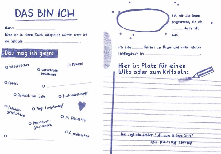 Produktbild Das Buch-Buch - Steckbriefe für deine Lieblingsbücher – witzige Foto-Challenges – alle möglichen (Deutsch, Jana Schell, 2023)