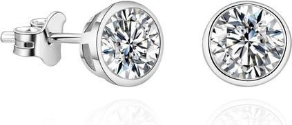 Image du produit Beneto Boucles d'oreilles de charme avec zircon AGUP scintillant - Diamètre : 0.7 cm (L)