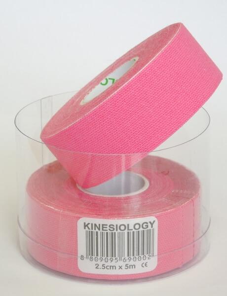 Actual product image Nasara Kinesiology Tape narrow pink 2.5cmx5m (5 m)
