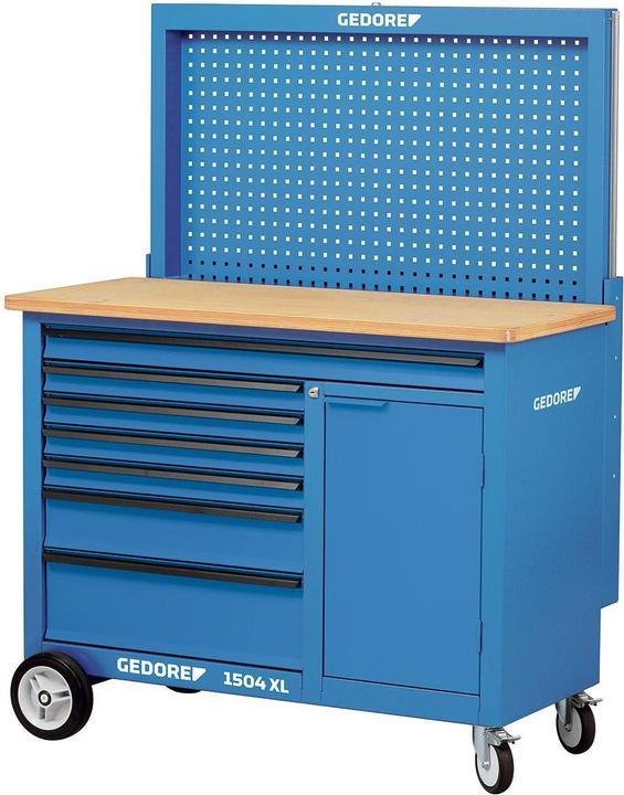 Immagine prodotto Gedore 1504 XL Banco da lavoro rotante largo 1,25 m con 7 cassetti (0.13 cm, 55 cm)