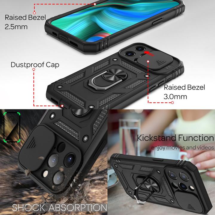 Immagine prodotto Nalia Copertura antiurto dell'anello in stile militare (Apple iPhone 13 Pro)