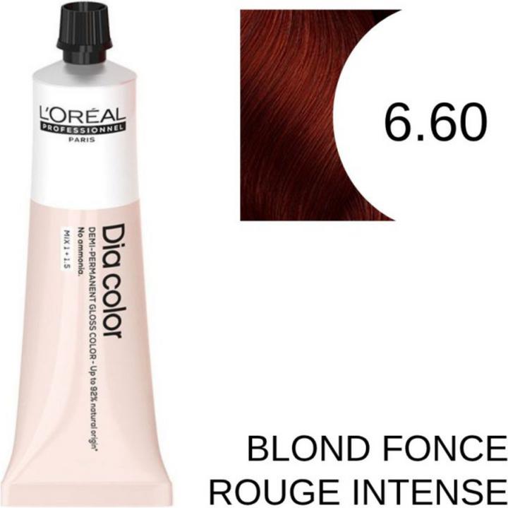 Actual product image L'Oréal Paris Loreal DIA Colour 6.60 Dark Blonde Intense Red 60 ml (6.60 Dark blonde intensive red)