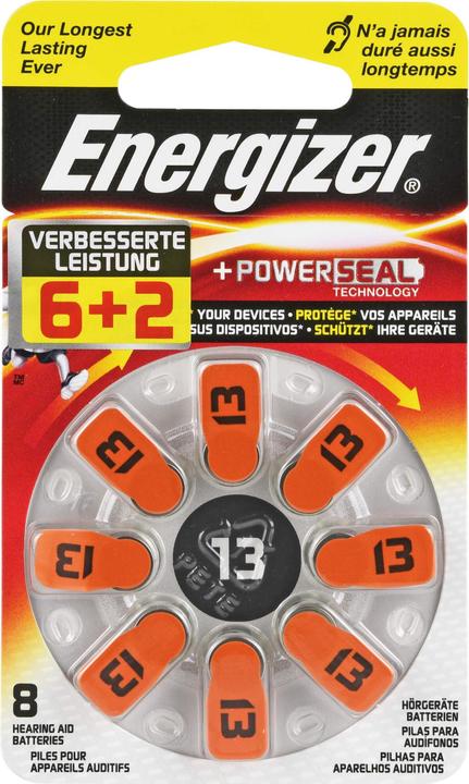 Produktbild Energizer Hörgeräte Batterie (Typ 13, 1.4V) (8 Stk., Gerätespezifisch, 280 mAh)