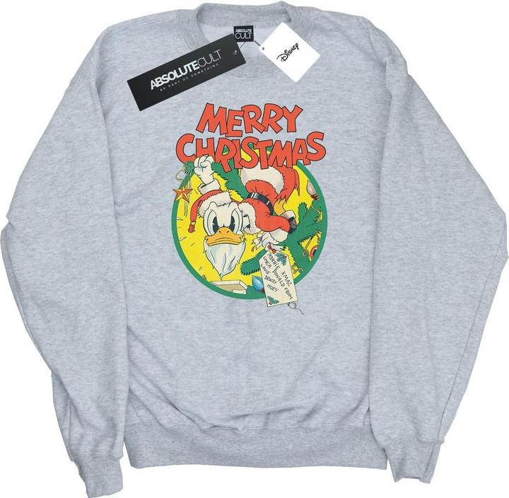 Disney Donald Duck Merry Christmas Sweatshirt (L)