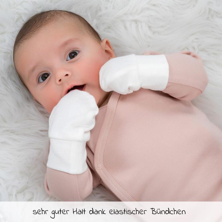 Image du produit La Loona LaLoona Gants & Moufles pour Bébé Moufles à gratter 3 paires Bébé - Blanc (Taille unique)