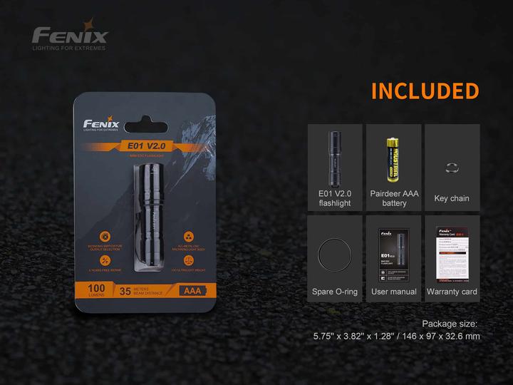 Immagine prodotto Fenix E01 V2.0 (6.65 cm, 100 lm)