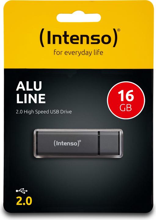 Actual product image Intenso AluLine USB Drive (16 GB, USB-A, USB 2.0)