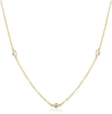 Image du produit JVD - Decent Gold Plated Zirconia Necklace SVLN0558XK5GO45
