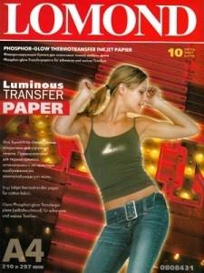 Actual product image Lomond Thermal Transfer Inkjet Paper A4, 10 sheets, Fluorescent (A4, 10 x)