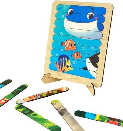 Immagine prodotto Activity Board Regali per bambini, 10 puzzle di animali, puzzle in legno per bambini, regali per bambini, animali