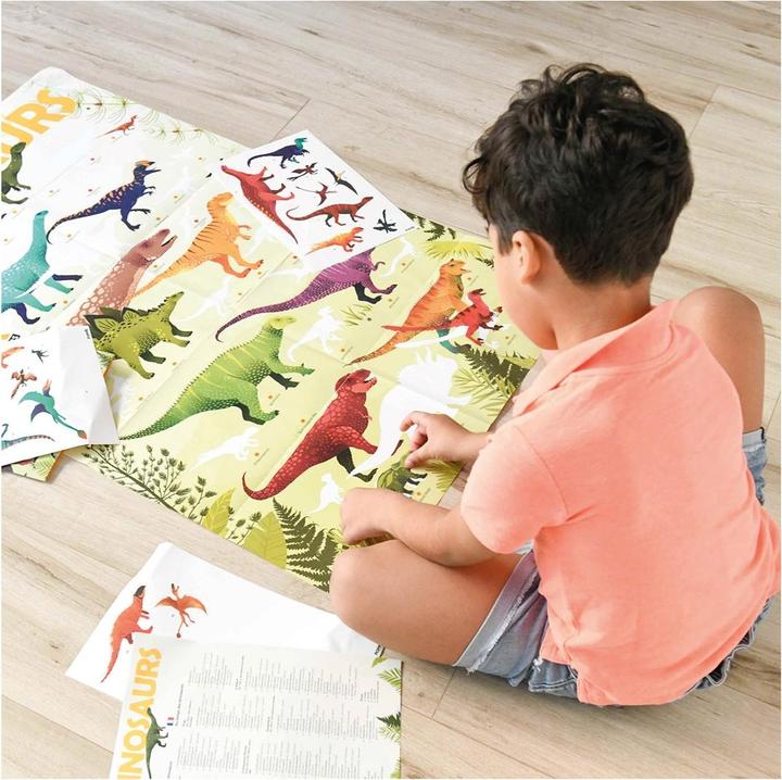 Actual product image Poppik Sticker Learning Poster Dinosaur