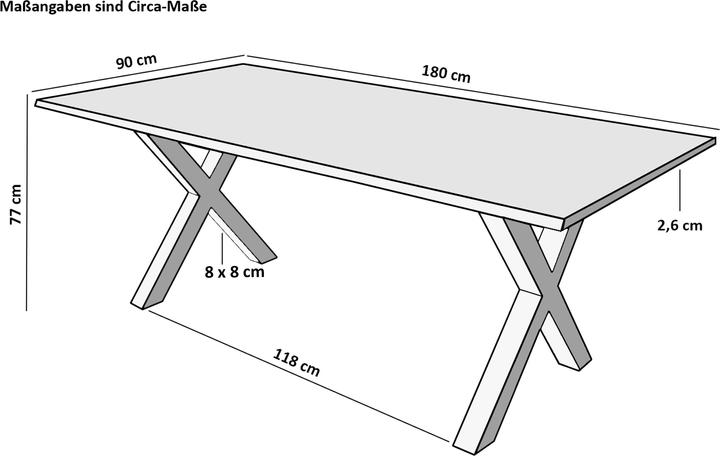 Actual product image SAM Polly (180 x 90 x 77 cm)