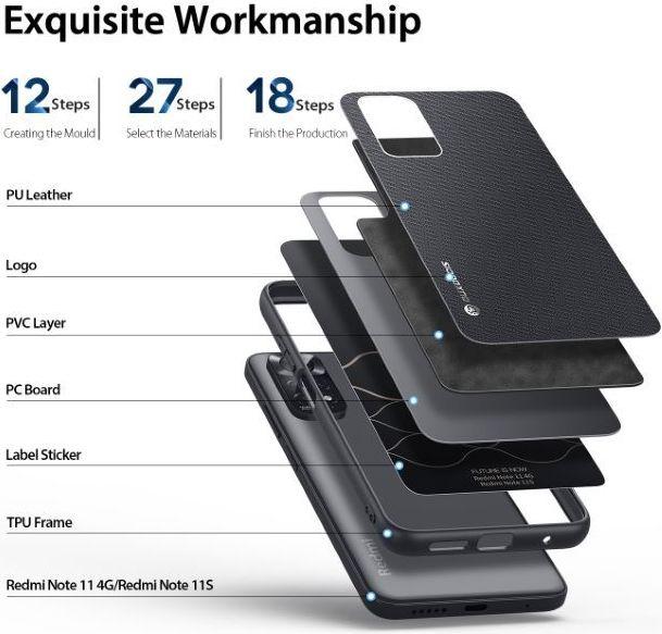 Produktbild Dux Ducis Fino Series Hardcase Hülle (Xiaomi Redmi Note 11S, Xiaomi Redmi Note 11)