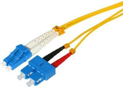 Produktbild Tecline LWL Patchkabel HD, 9/125 µm, Singlemode, OS2-Faser, LC Duplex Stecker / SC Duplex Stecker, g (U/UTP)