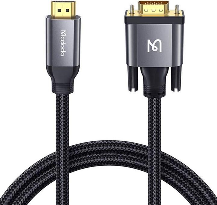 Actual product image Mcdodo Cable HDMI - D-Sub (VGA) 2m szary (79827) (2 m, HDMI)