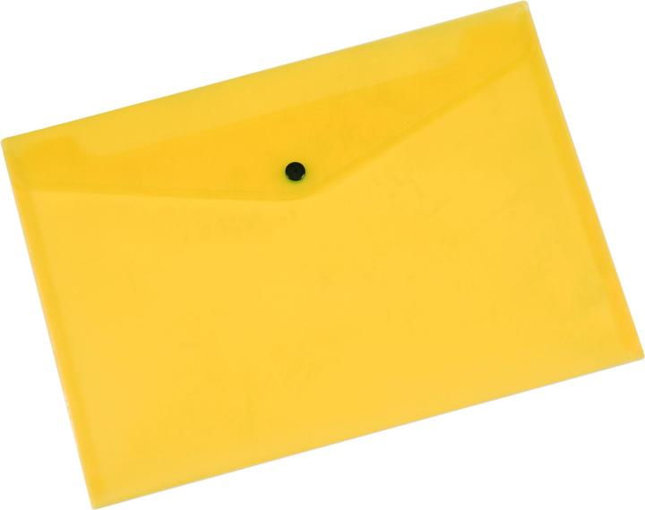 Image du produit Q-Connect Chemise à rabat avec fermeture à ressort, PP, A4, 172 microns, jaune transparent (A4)