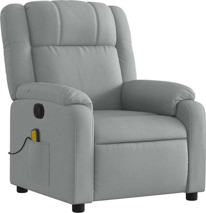 Immagine prodotto VidaXL Sedia da massaggio in tessuto grigio chiaro,Colore: Grigio chiaro,Materiale: Tessuto