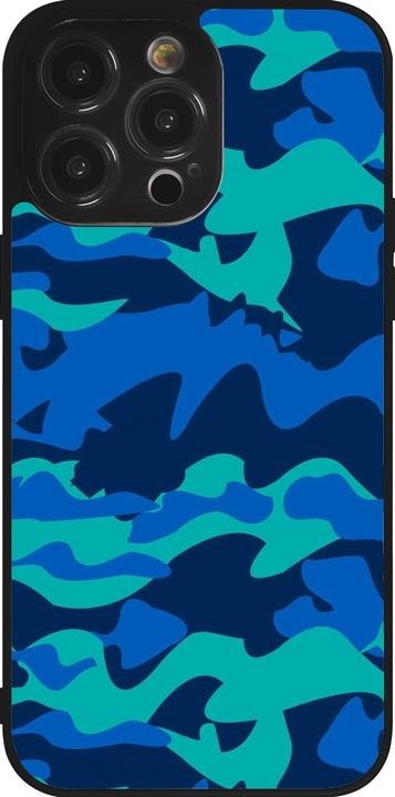 Produktbild PhoneLook Hülle Silikon schwarz Camo Blue (Apple iPhone 14 Pro Max)