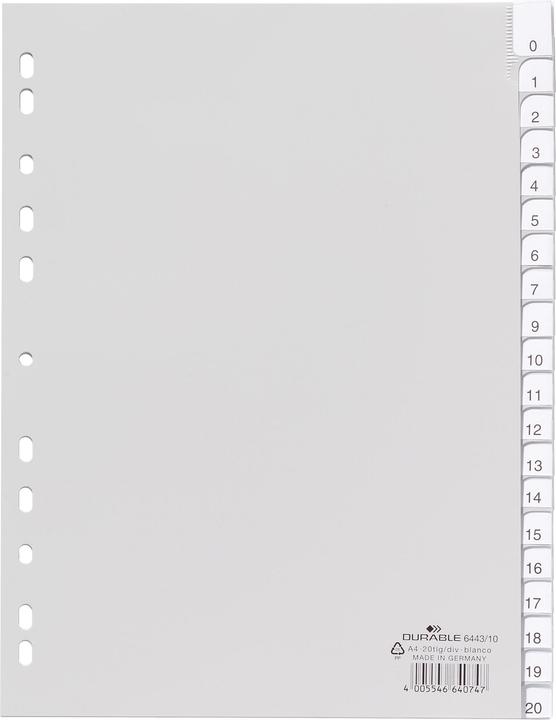 Actual product image Durable Register PP