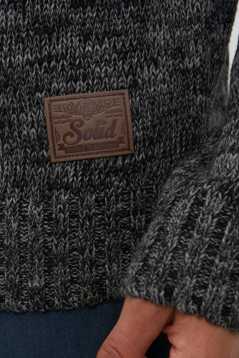 Actual product image Solid Pomeroy Men's Cardigan Chunky Knit Jacket With Funnel Neck Made Of 100% Cotton (S)