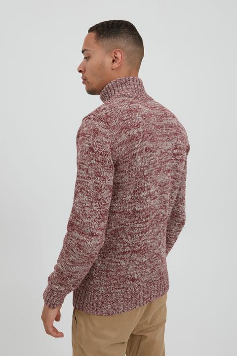 Image du produit Solid Philostrate Pull En Grosse Maille À Col Camionneur Pull-Over Pour Homme 100% Coton Avec Fermet (L)