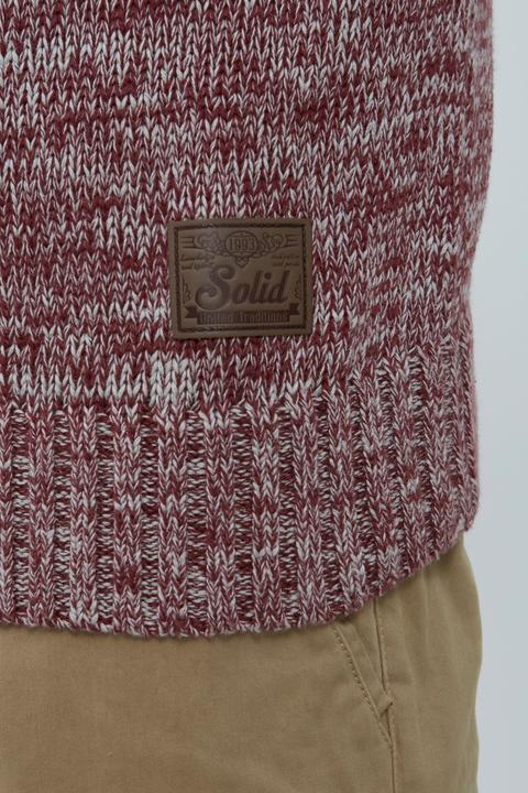 Image du produit Solid Philostrate Pull En Grosse Maille À Col Camionneur Pull-Over Pour Homme 100% Coton Avec Fermet (L)
