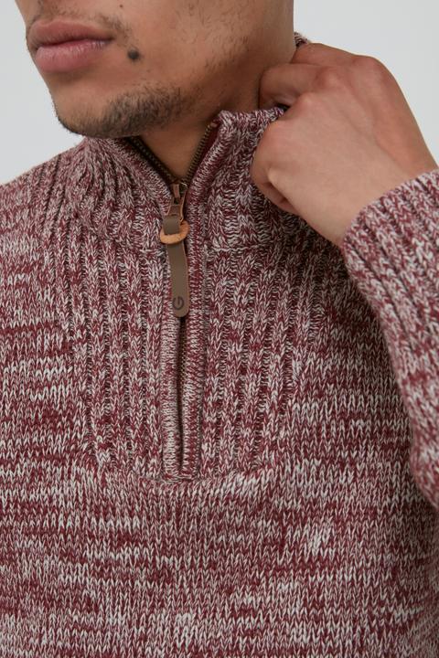 Image du produit Solid Philostrate Pull En Grosse Maille À Col Camionneur Pull-Over Pour Homme 100% Coton Avec Fermet (L)