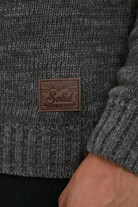 Actual product image Solid Pomeroy Men's Cardigan Chunky Knit Jacket With Funnel Neck Made Of 100% Cotton (M)