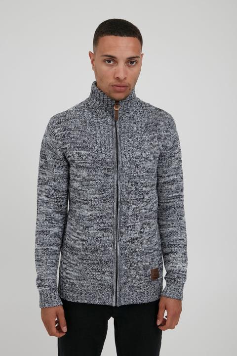 Actual product image Solid Pomeroy Men's Cardigan Chunky Knit Jacket With Funnel Neck Made Of 100% Cotton (L)