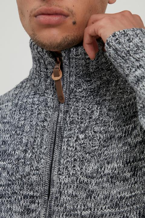 Actual product image Solid Pomeroy Men's Cardigan Chunky Knit Jacket With Funnel Neck Made Of 100% Cotton (L)