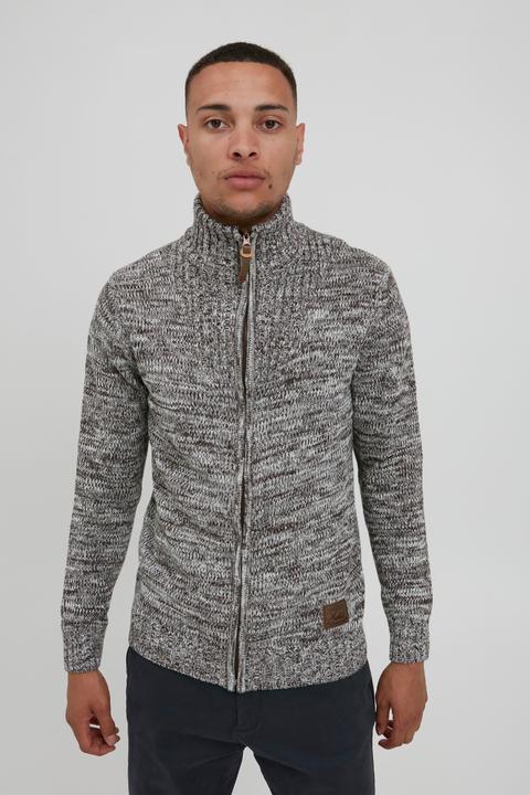 Actual product image Solid Pomeroy Men's Cardigan Chunky Knit Jacket With Funnel Neck Made Of 100% Cotton (XXL)