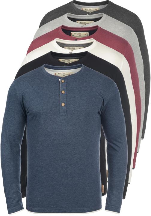 Immagine prodotto Indicode Gifford Maglia Maglie A Maniche Lunghe Da Uomo Con Collo Grandad (M)