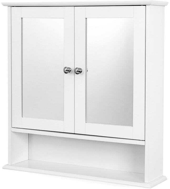 Immagine prodotto Vasagle Armadio a specchio LHC002 bianco 56,5 x 13,0 x 58,5 cm (56 x 13 x 58 cm)