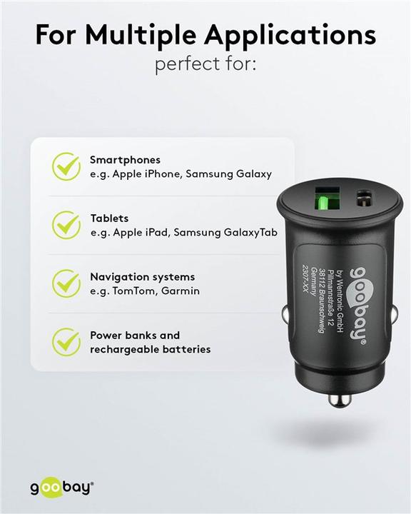 Actual product image Goobay Dual USB charger