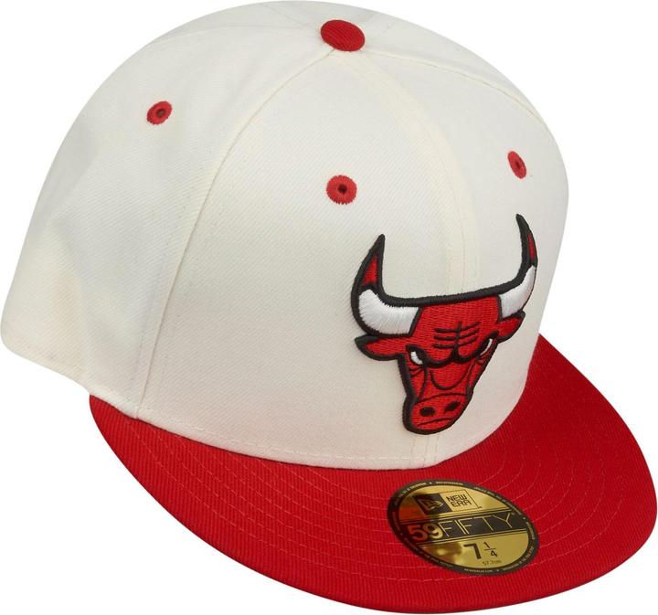 Produktbild New Era 59Fifty Fitted Cap Chicago Bulls beige / rot - 6 7/8 (6 7/8)