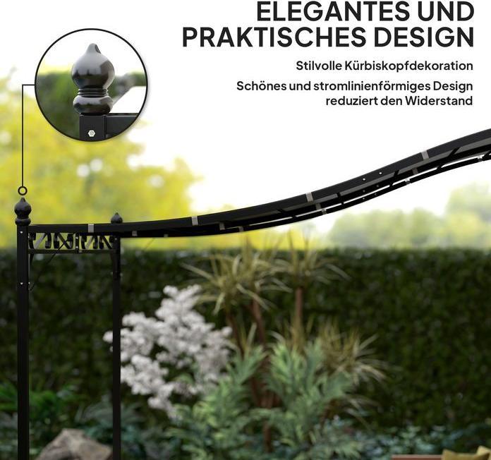 Produktbild Swisshandel24 2,5x3m Pergola, Wandmontage, Ablauflöcher, Schattendach, Dunkelgrau (248 cm, 298 cm)