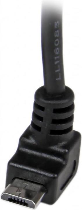 Image du produit StarTech 1m USB 2.0 A to Micro B cable angle upwards - Black - USB A / Micro B data cable / connection cable (1 m, USB 2.0)