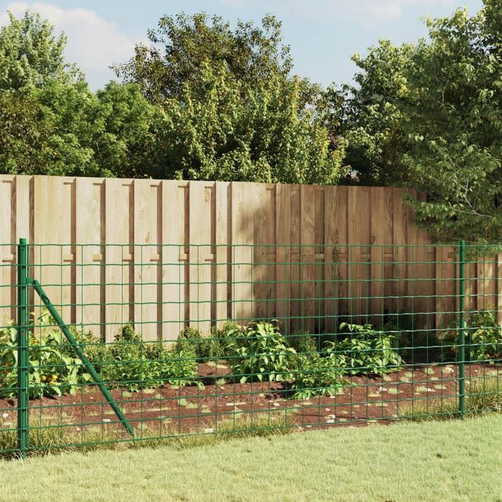 Produktbild VidaXL Maschendrahtzaun mit Bodenhülsen Zaun Gartenzaun Maschendraht Grün