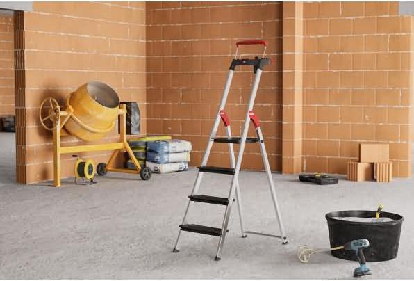 Actual product image Hailo L100 TopLine, aluminium safety stepladder, 7 steps (Stile, 17 cm)