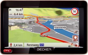 Becker READY 50, TMC, maps of Europe (5")