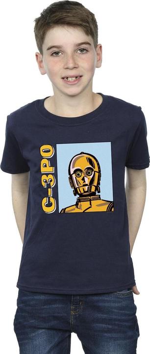 Immagine prodotto Star Wars C3PO Line Art Maglietta Ragazzi (140, 146)