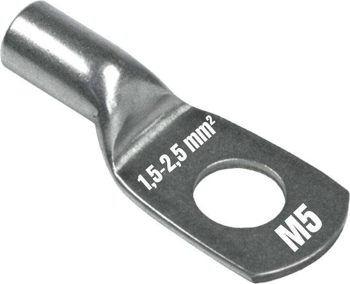 Actual product image Kalitec 10 pieces NR2-M5 tubular cable lug pure nickel 1.5-2.5mm² M5I for very high temperatures up to 6°C