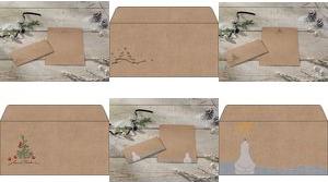 Image du produit Sigel DU253 Enveloppes de Noël, gommées, DIN long, papier kraft, 50 pièces (DL, 50 x)