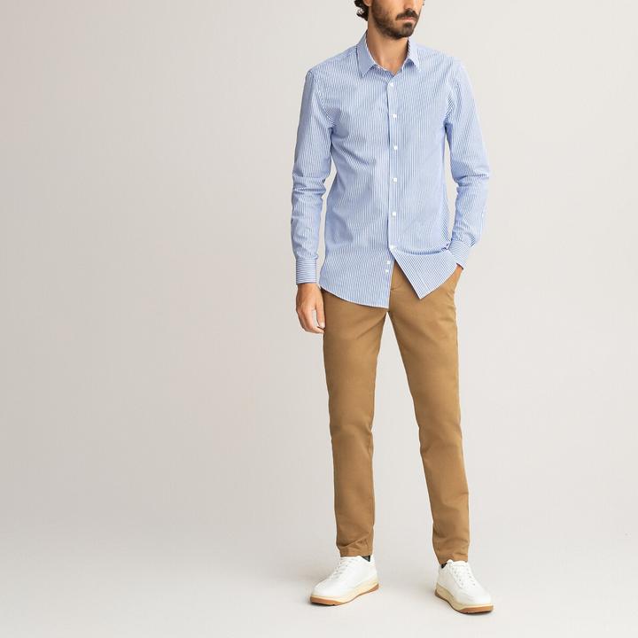 Image du produit La Redoute Collections Chemise à rayures avec col français (3XL)