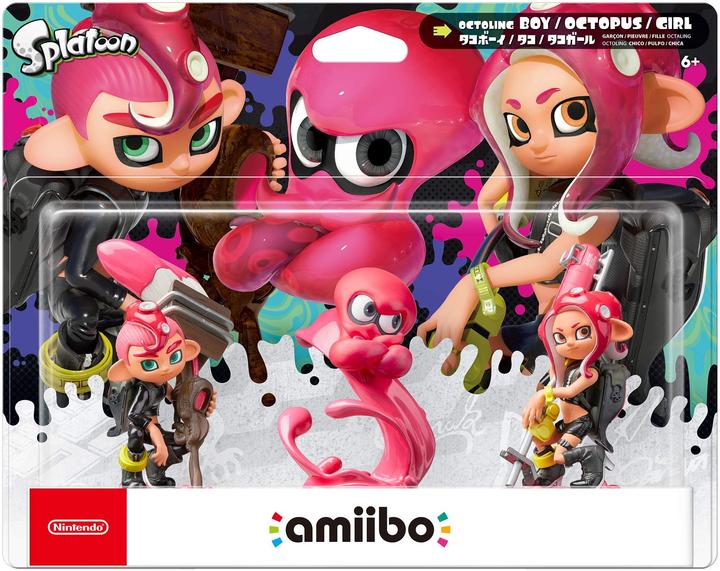 Actual product image Nintendo amiibo Splatoon Character Octoling Girl, Boy & Octopus Set (DSi XL)