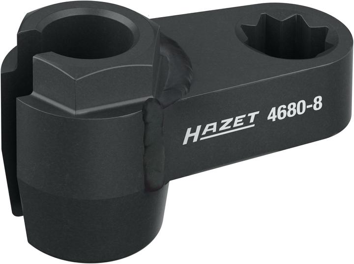 HAZET Exhaust probe socket 4680-8 ∙ Double square, hollow 12.5 mm (1/2 inch) ∙ Outside hexagon prof…
