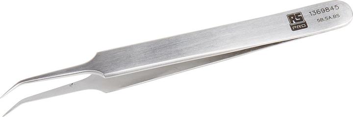 Rs Pro Edelstahl Pinzette Säurebeständig, Spitze Gebogen, Fein, 110 mm