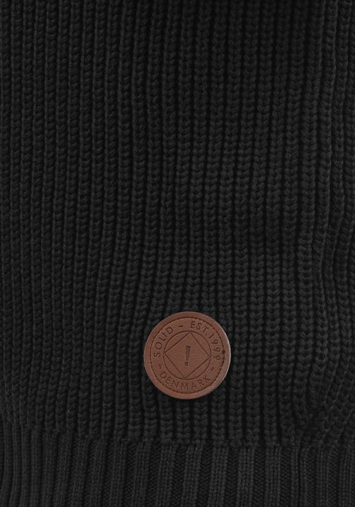 Actual product image Solid Xenos Men's Cardigan Chunky Knit Jacket With Funnel Neck Made Of 100% Cotton (XL)